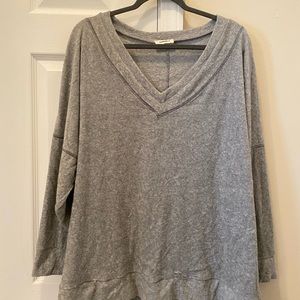 Grey V-Neck Sweater